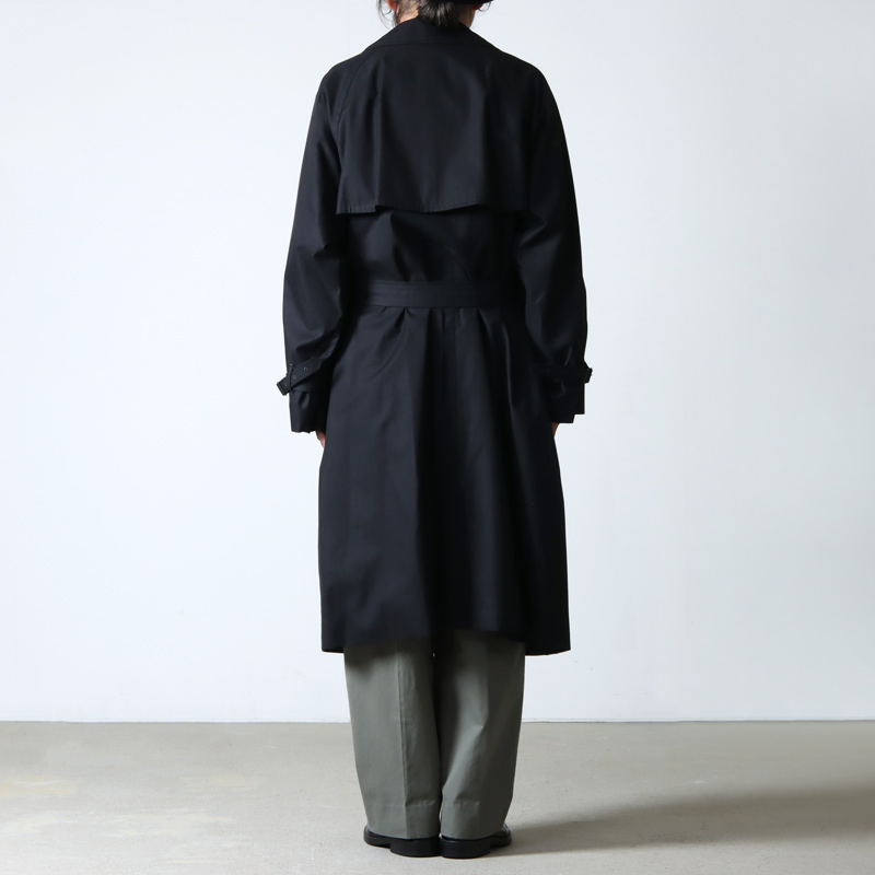 blurhms (ブラームス) Gabardine Double Belt Trench Coat ...