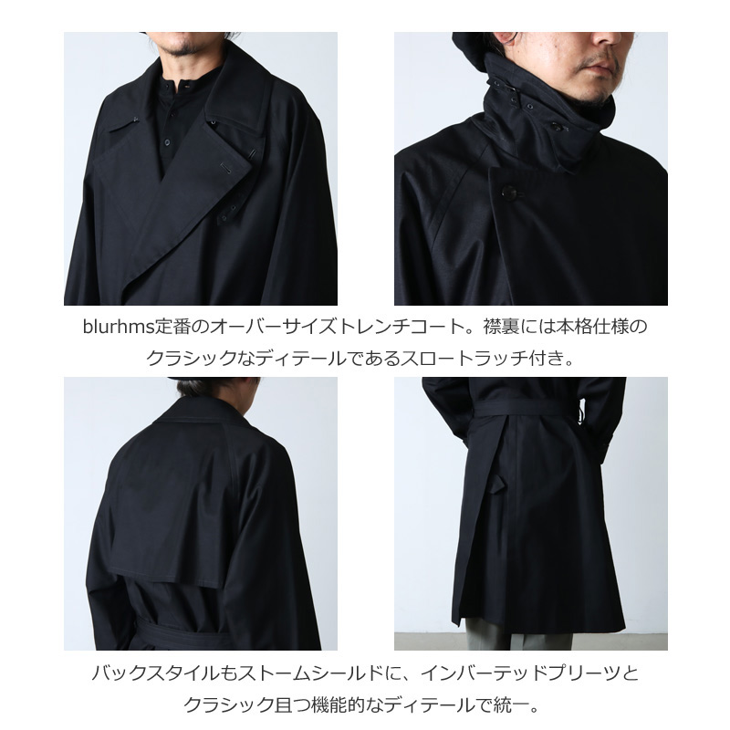 blurhms(֥顼ॹ) Gabardine Double Belt Trench Coat