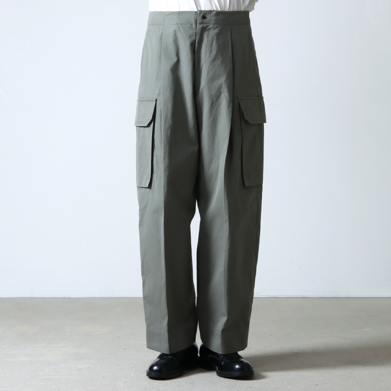 blurhms (ブラームス) Washed Gabardine Super Wide 6P Slacks / ウォッシュドギャバジン スーパーワイド 6Pスラックス