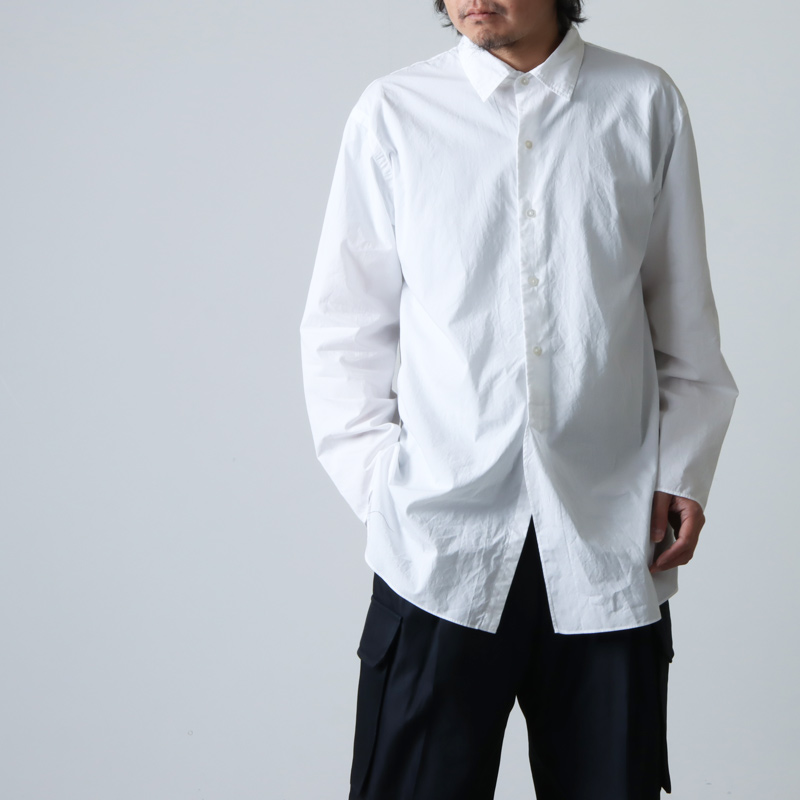 blurhms (ブラームス) Chambray Cuffless Shirt / シャンブレーカフレスシャツ