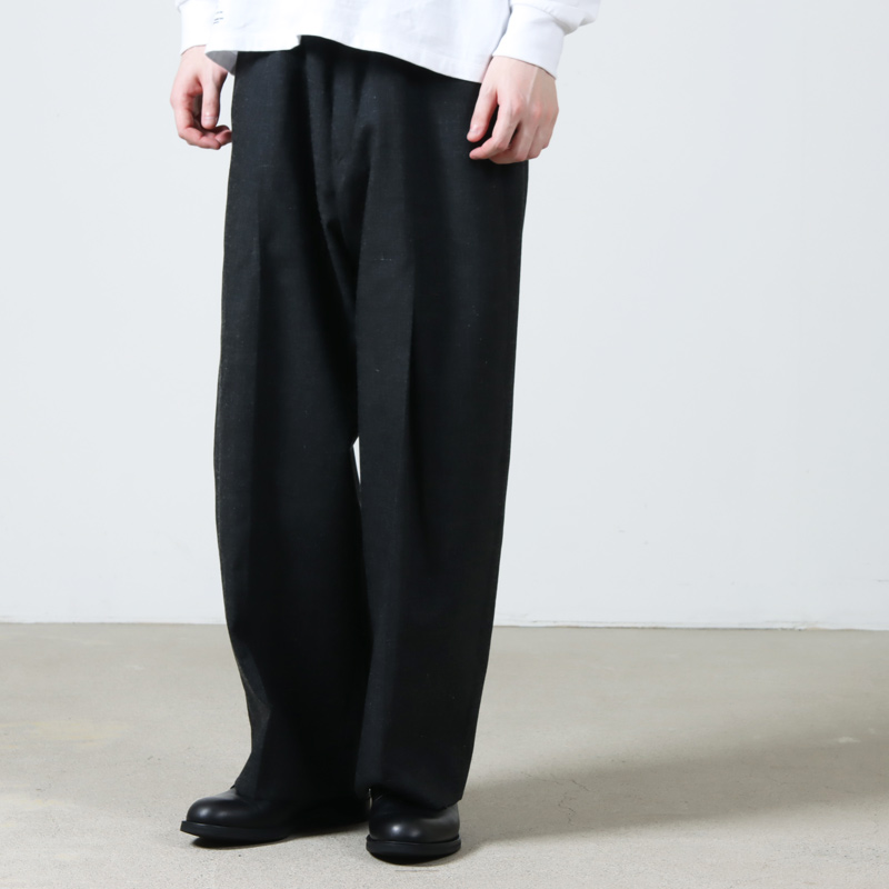 blurhms (ブラームス) Wool Ramie Super Wide Slacks / ウールラミー ...