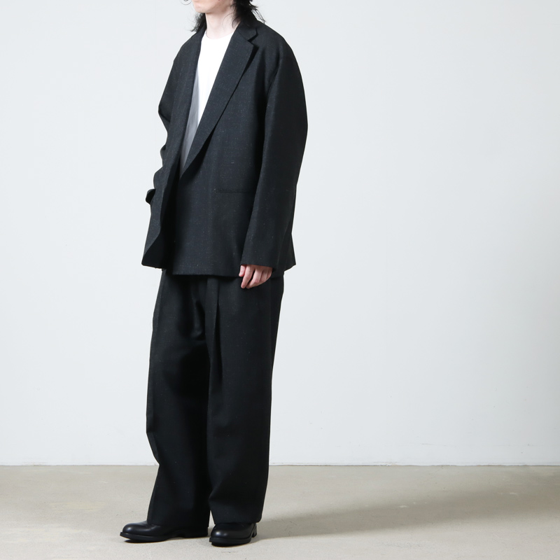 blurhms (ブラームス) Wool Ramie Super Wide Slacks / ウールラミー