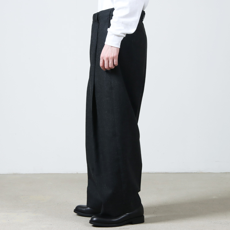 blurhms (ブラームス) Wool Ramie Super Wide Slacks / ウールラミー ...