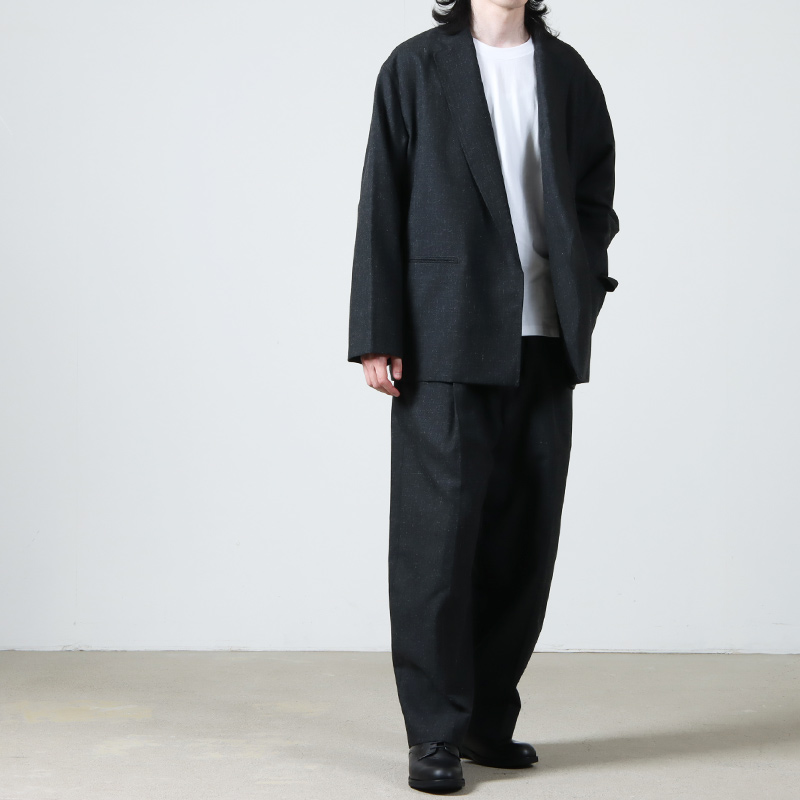 blurhms (ブラームス) Wool Ramie Super Wide Slacks / ウールラミー 