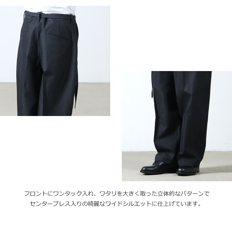 blurhms(֥顼ॹ) Drill Chambray Belted Trousers