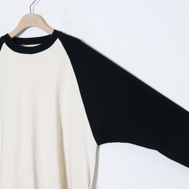 blurhms (ブラームス) Co/Silk Nep Baseball Raglan Tee / コットンシルクネップベースボールラグランT