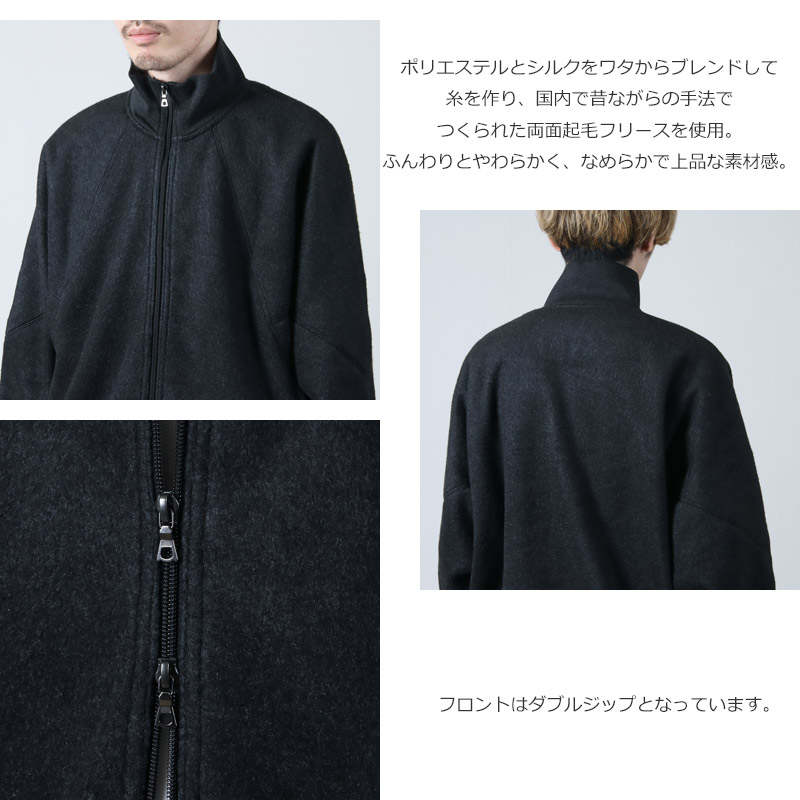 blurhms(֥顼ॹ) Pe/silk Fleece Track Jacket