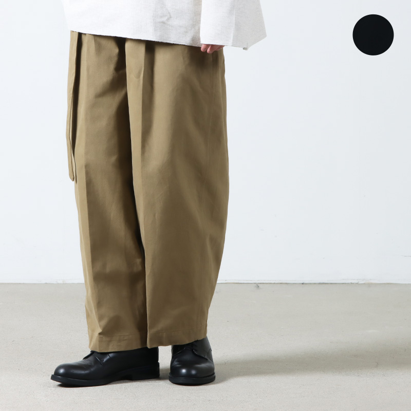 blurhms (֥顼ॹ) Brushed Twill Belted Trousers / ֥åĥ٥ȥƥåɥȥ饦