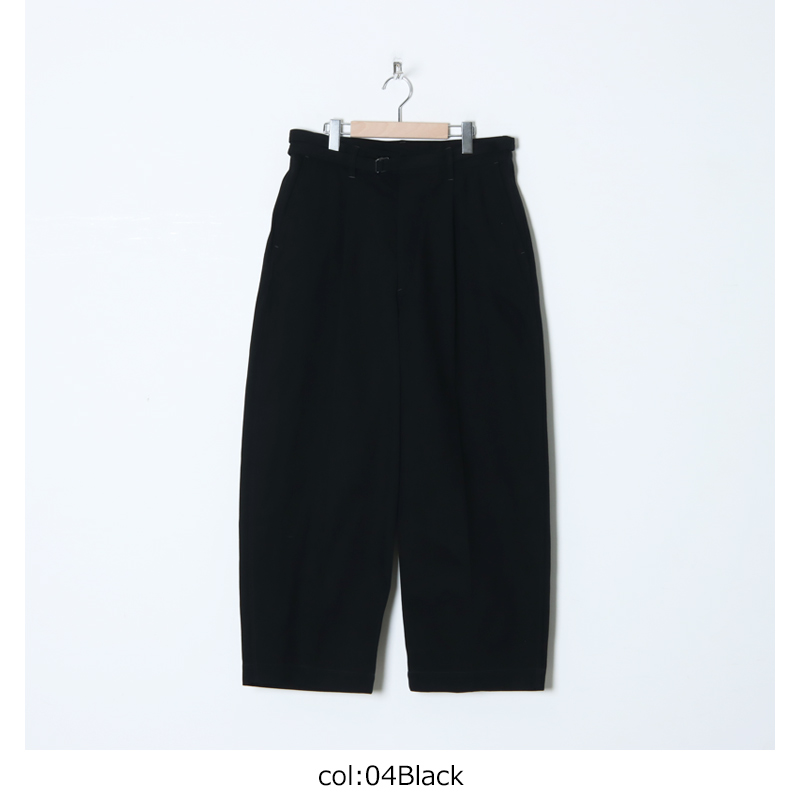 blurhms(֥顼ॹ) Brushed Twill Belted Trousers