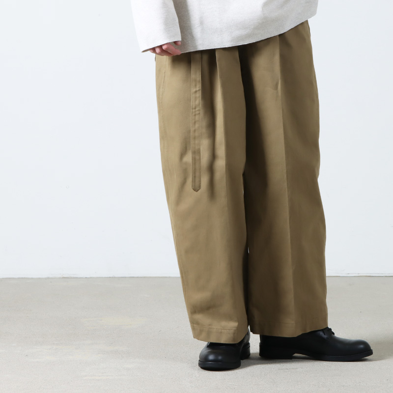 blurhms(֥顼ॹ) Brushed Twill Belted Trousers