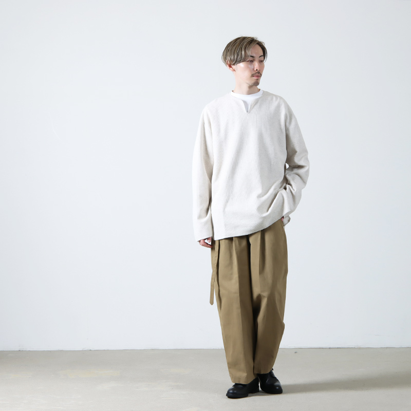 blurhms(֥顼ॹ) Brushed Twill Belted Trousers