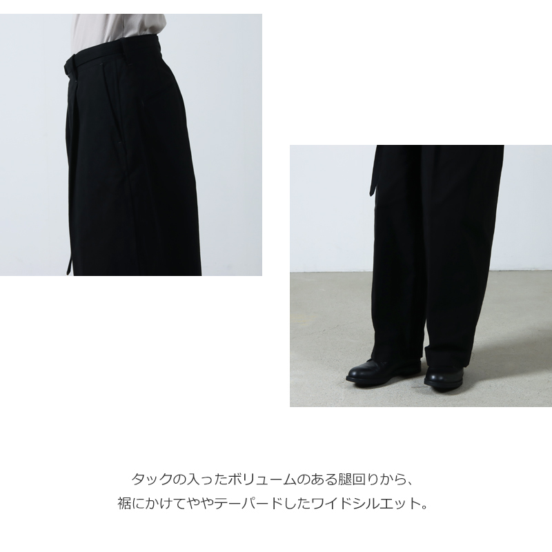 blurhms(֥顼ॹ) Brushed Twill Belted Trousers