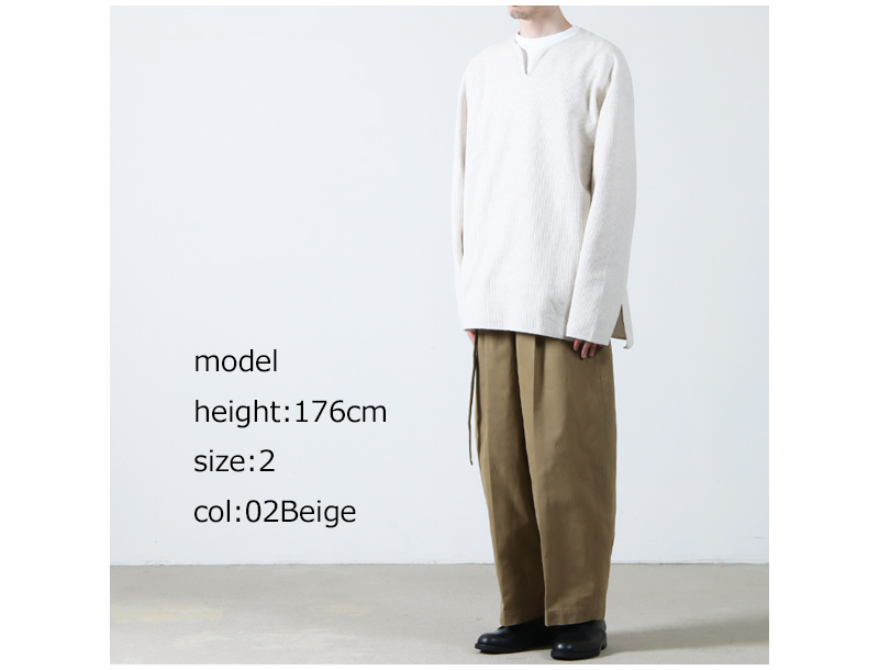 blurhms(֥顼ॹ) Brushed Twill Belted Trousers