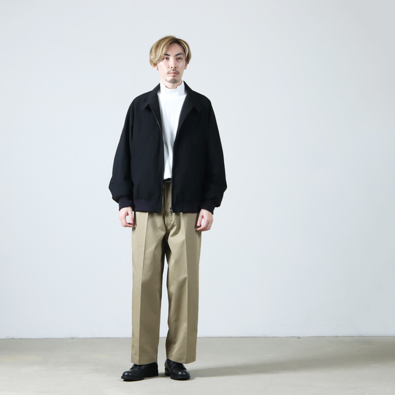 blurhms(֥顼ॹ) Rough Wool Gabardine Harrington Jacket