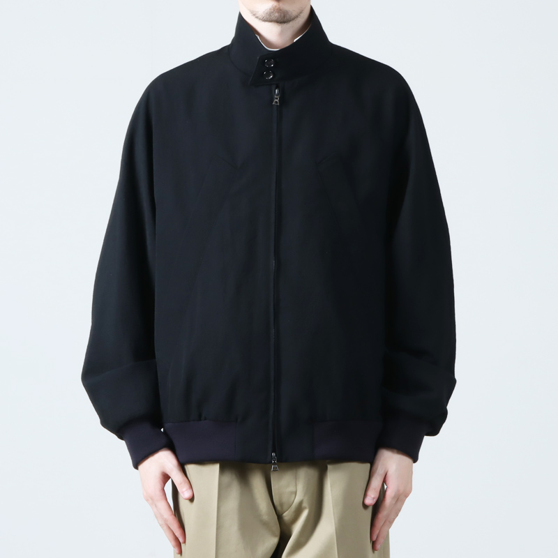 blurhms(֥顼ॹ) Rough Wool Gabardine Harrington Jacket