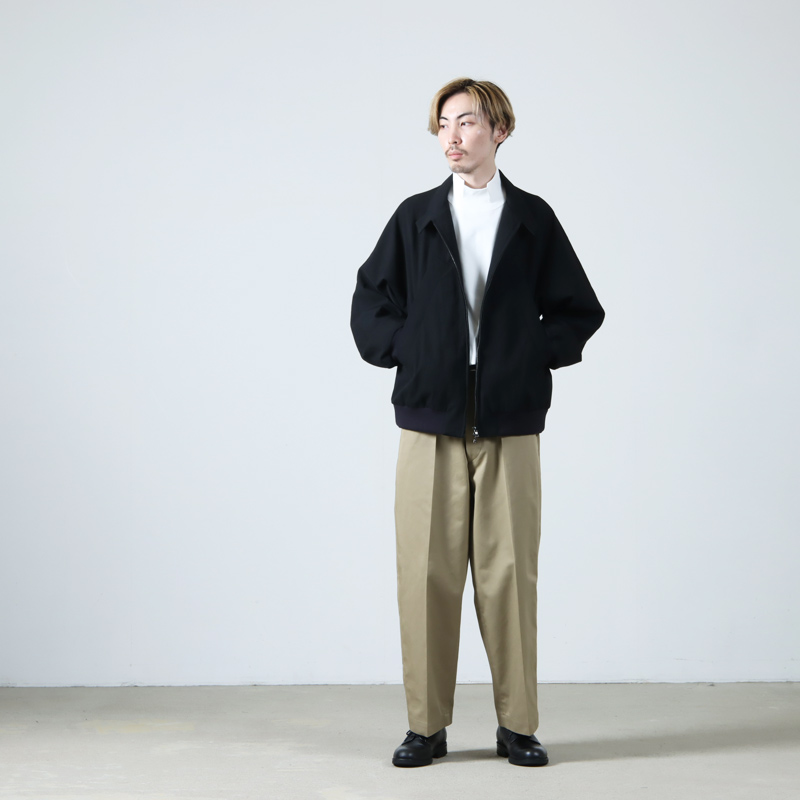 blurhms(֥顼ॹ) Rough Wool Gabardine Harrington Jacket