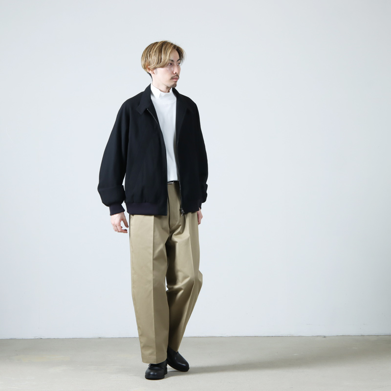 blurhms(֥顼ॹ) Rough Wool Gabardine Harrington Jacket