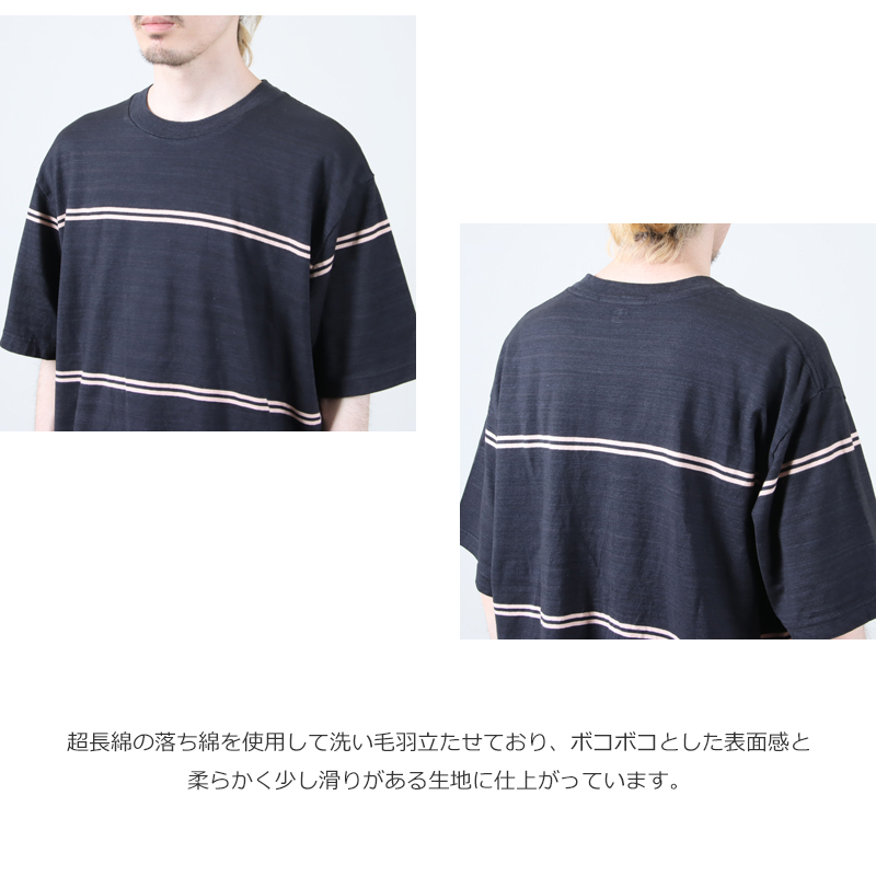 blurhms(֥顼ॹ) C/NAPP Border Plain Tee