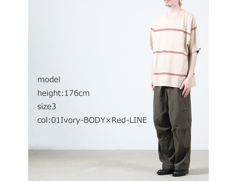 blurhms(֥顼ॹ) C/NAPP Border Plain Tee