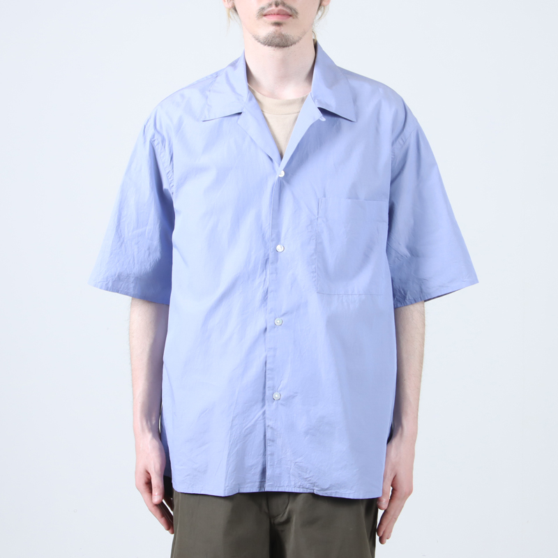 blurhms(֥顼ॹ) Chambray Open-Collar Shirt
