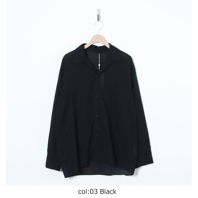 blurhms(�֥顼�ॹ) Silk-Co Voile Open-collar Shirt L/S