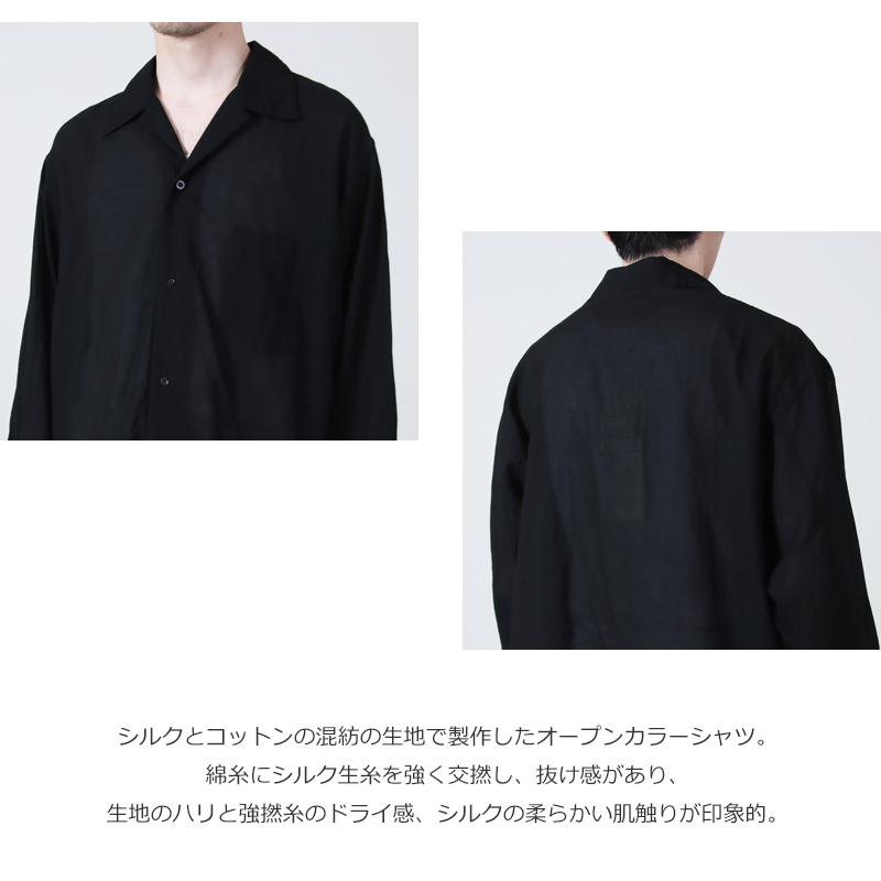 blurhms(�֥顼�ॹ) Silk-Co Voile Open-collar Shirt L/S