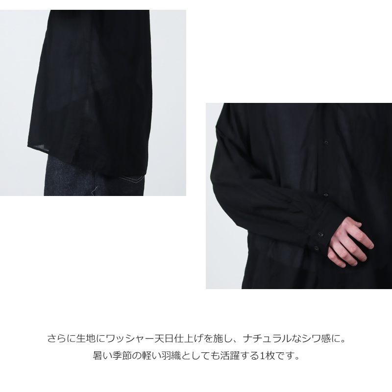 blurhms(�֥顼�ॹ) Silk-Co Voile Open-collar Shirt L/S