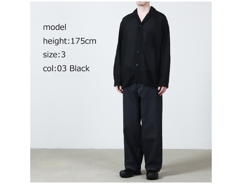 blurhms(�֥顼�ॹ) Silk-Co Voile Open-collar Shirt L/S
