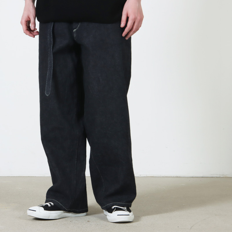 blurhms(�֥顼�ॹ) 12.9oz Denim Bias Belted Pants