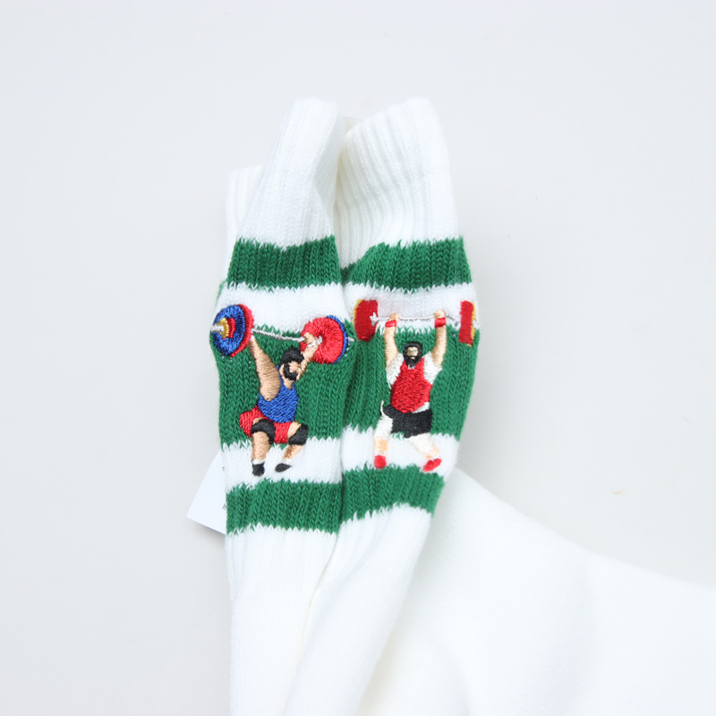BRU NA BOINNE(�֥롼�ʥܥ���) Embroidery Skater Socks Weightlifting