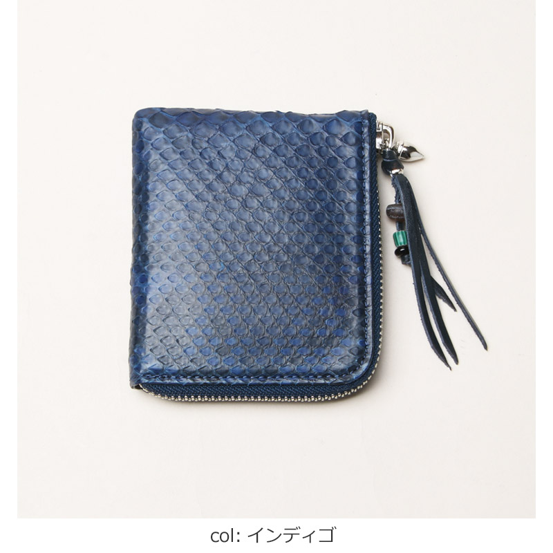 希少 美品 ブルーナボイン ルーラブーラダイヤモンド パイソンスモールウォレット