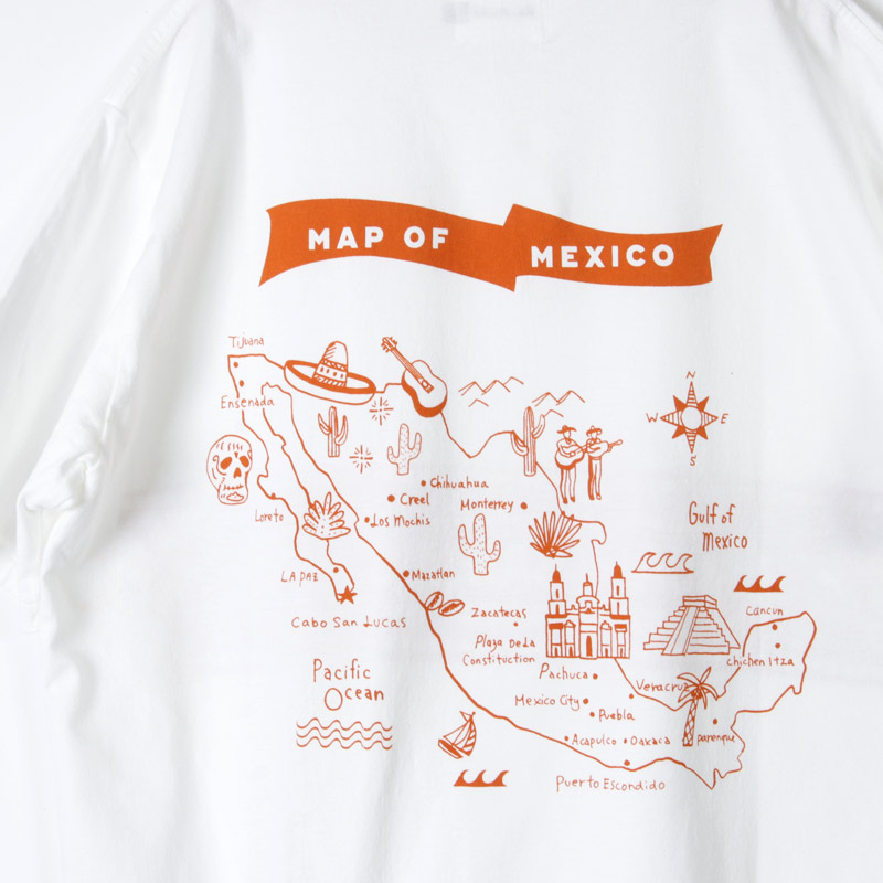 Cal O Line キャルオーライン Mexico Map T Shirt メキシコマップtシャツ