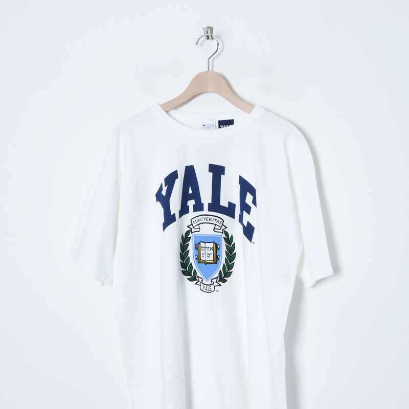 チャンピオン T1011 カレッジプリント YALE Tシャツ 紺 ネイビー M