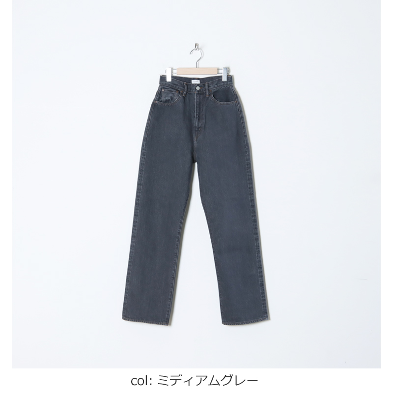 CIOTA (シオタ) グレー スビンコットン 13.5oz ハイウエストデニム