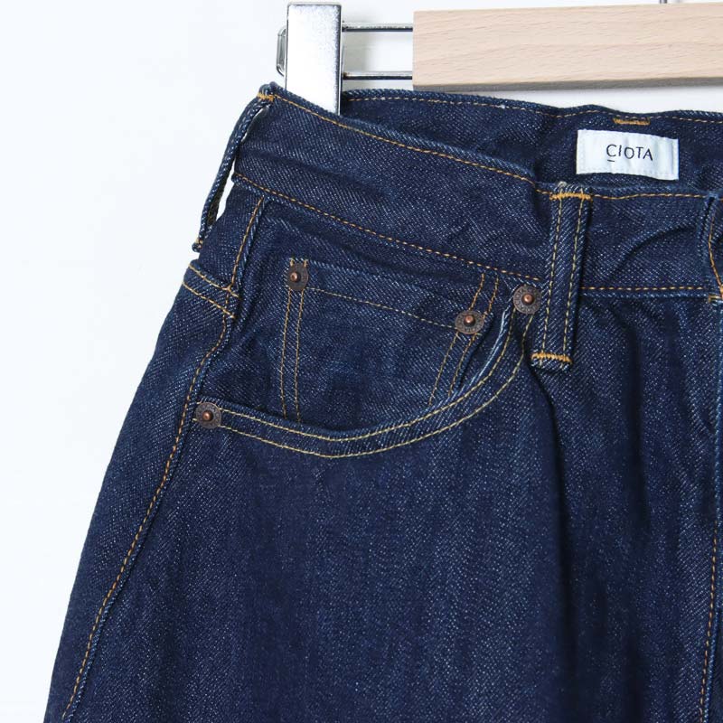 CIOTA() High-rise 5 Pocket Pants NavyOne Wash