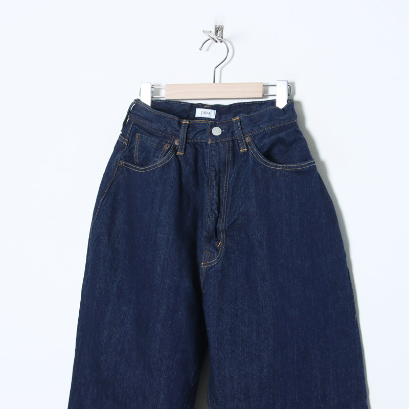 CIOTA() High-rise 5 Pocket Pants NavyOne Wash