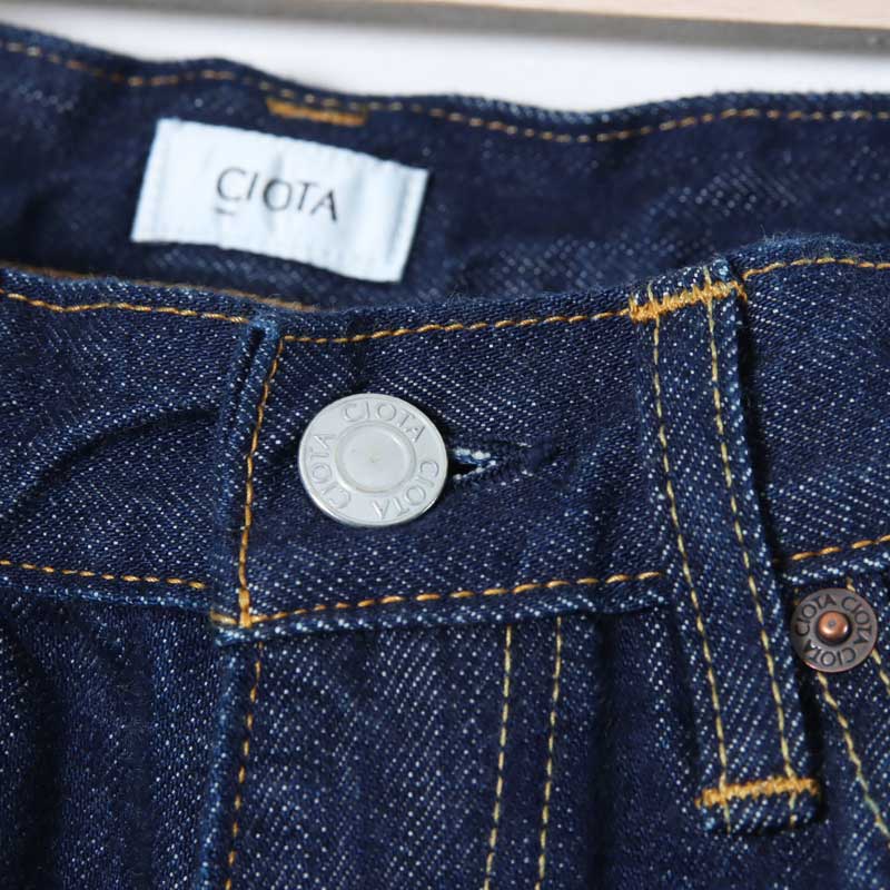 CIOTA() High-rise 5 Pocket Pants NavyOne Wash