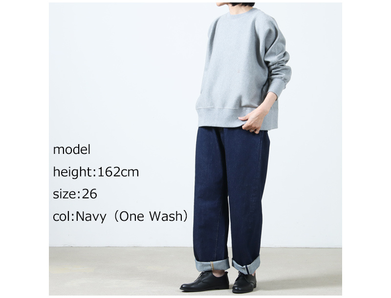 CIOTA() High-rise 5 Pocket Pants NavyOne Wash