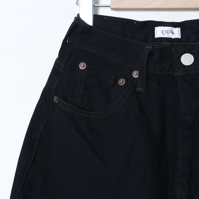 CIOTA() High-rise 5 Pocket Pants BlackOne Wash