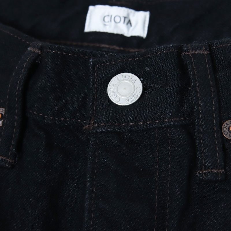 CIOTA() High-rise 5 Pocket Pants BlackOne Wash