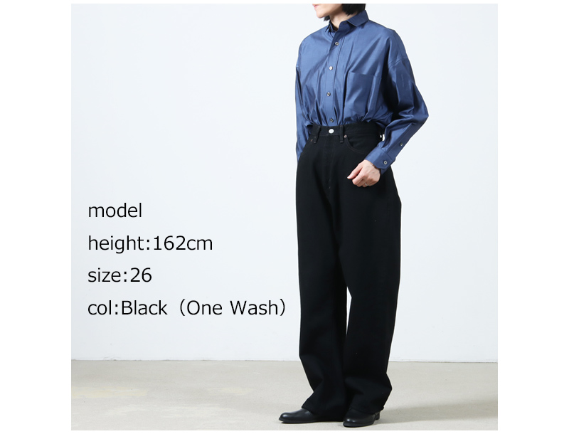 CIOTA() High-rise 5 Pocket Pants BlackOne Wash