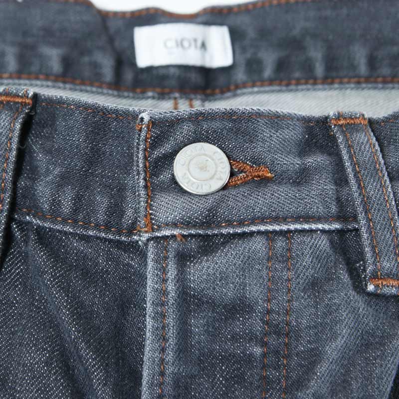 CIOTA (シオタ) グレー スビンコットン 13,5oz ストレートデニム