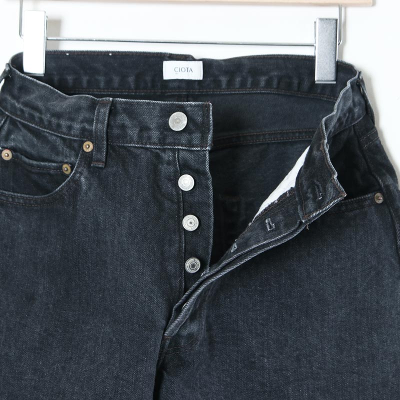 CIOTA (シオタ) ブラック スビンコットン 13,5oz ストレート