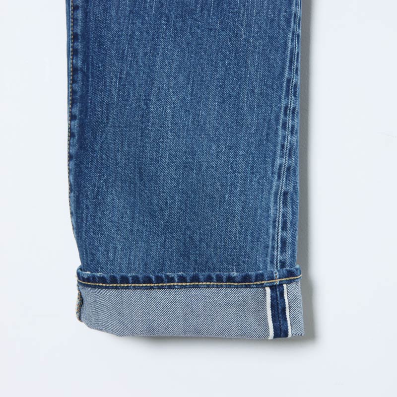 CIOTA (シオタ) Straight 5 Pocket Pants Medium Dark Blue Damage / ストレート5ポケットパンツ  ミディアムダークブルーダメージ