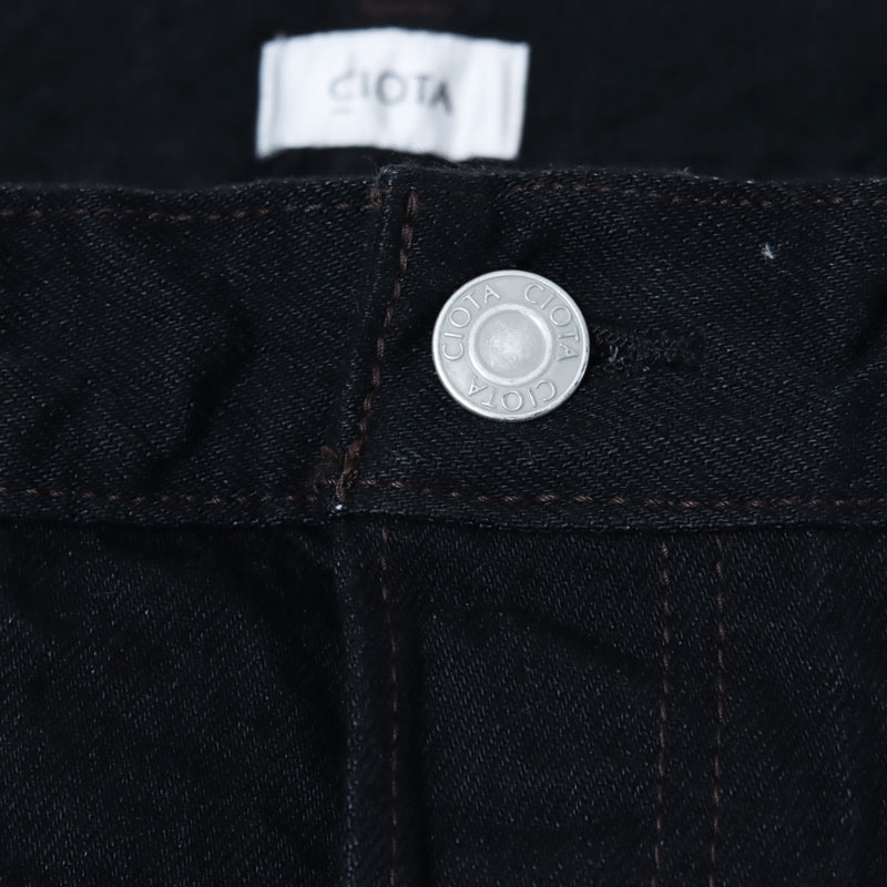 CIOTA() Straight 5 Pocket Pants Black One Wash