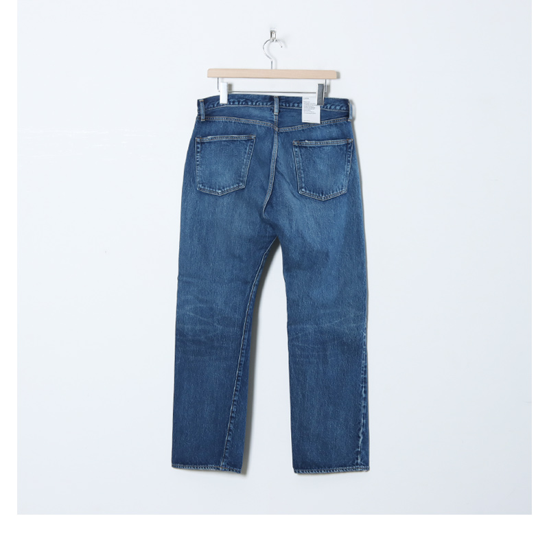 CIOTA() Straight 5 Pocket PantsReal IndigoMedium Dark Blue Damage