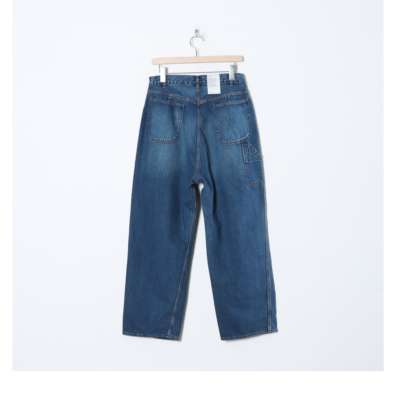CIOTA() Denim Painter Pants Medium Dark Blue Damage