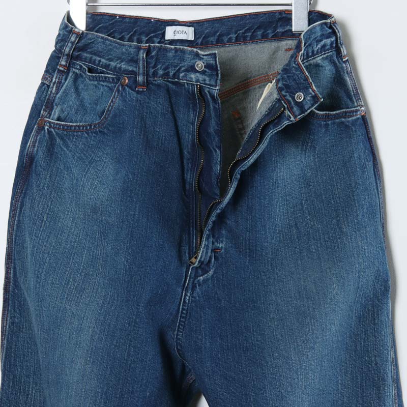 CIOTA() Denim Painter Pants Medium Dark Blue Damage