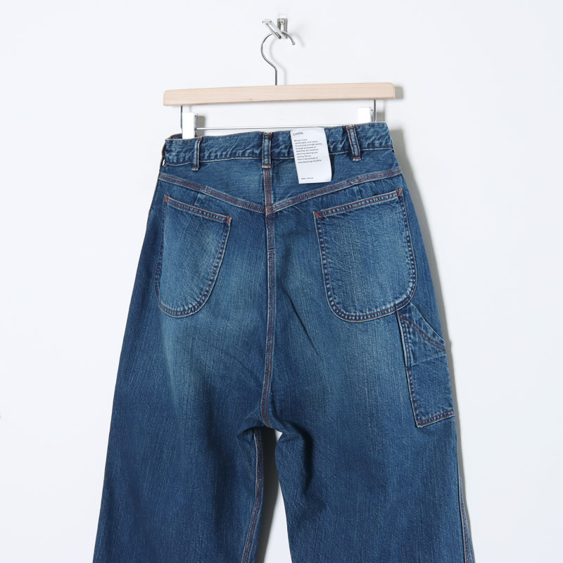 CIOTA() Denim Painter Pants Medium Dark Blue Damage
