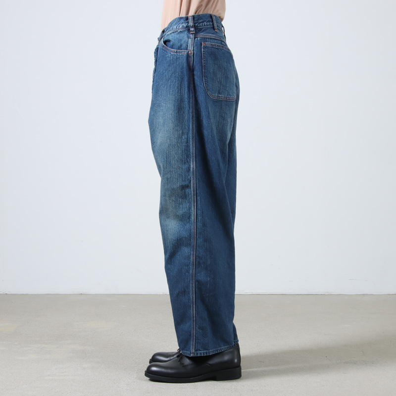 CIOTA() Denim Painter Pants Medium Dark Blue Damage